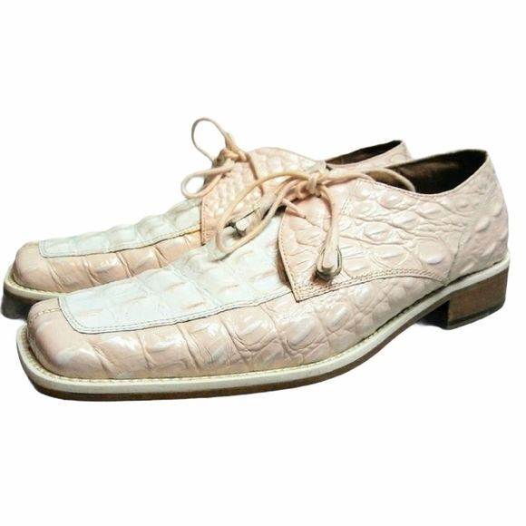 Mens GIORGIO BRUTINI Private Collection White Pink Loafers 9M Genuine Leather main image 7